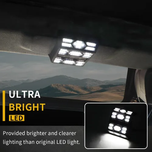 Vista 2 de Luces de techo LED traseras compatibles con Ford Bronco 2021 2022 2023 2024 2025 2026 4 luces de lectura de puerta accesorios de decoración
