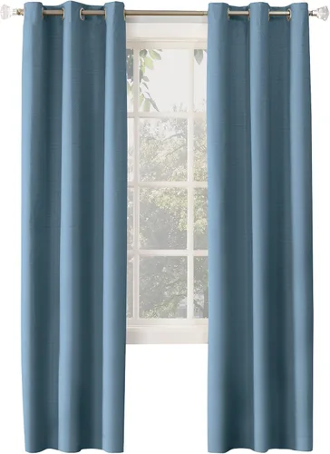 Vista 15 de Sun Zero Cooper - Cortina con aislamiento térmico de eficiencia energética con ojales, panel de 40 x 63 pulgadas, color azul