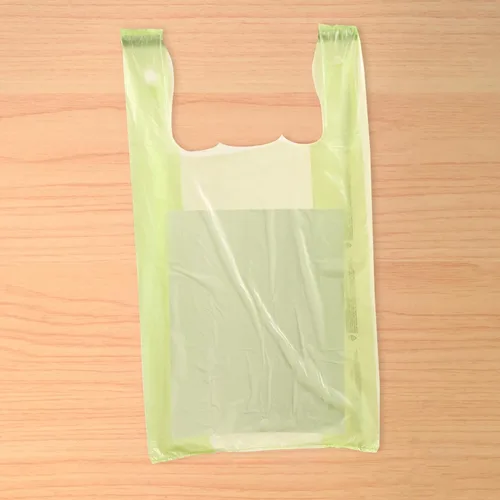 Vista 5 de SSWBasics Bolsas de plástico verde lima para camisetas - Caja de 1,000