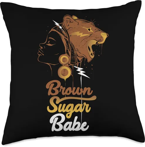 Vista 5 de Brown Sugar Babe Proud Black Women African Pride Throw Pillow