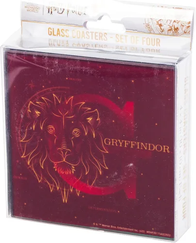 Vista 13 de Silver Buffalo Harry Potter Constellations - Juego de posavasos de cristal de 4 piezas, multicolor (HP26175A)