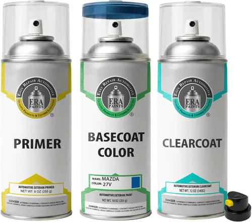 Vista 9 de ERA Paints 27V - Impresión azul para MAZDA Exact Match Automotive Spray Paint Spray - Kit esencial 2K