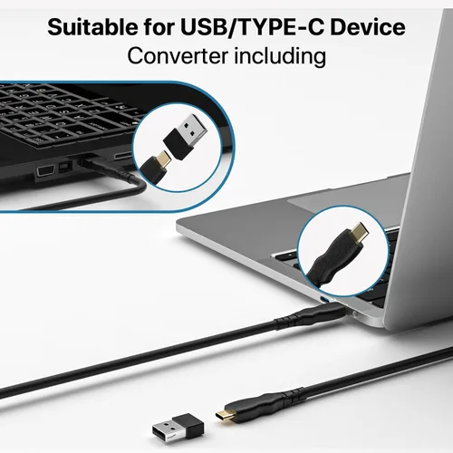 Vista 4 de Cable MIDI, cable de interfaz MIDI a tipo C de 4.5 pies, interfaz MIDI de entrada/salida a adaptador de cable tipo C con indicador para teclado