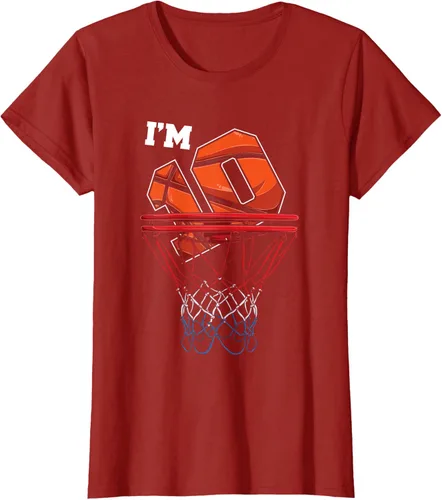 Vista 50 de Camiseta de regalo de cumpleaños con red de baloncesto de 10 años, Negro