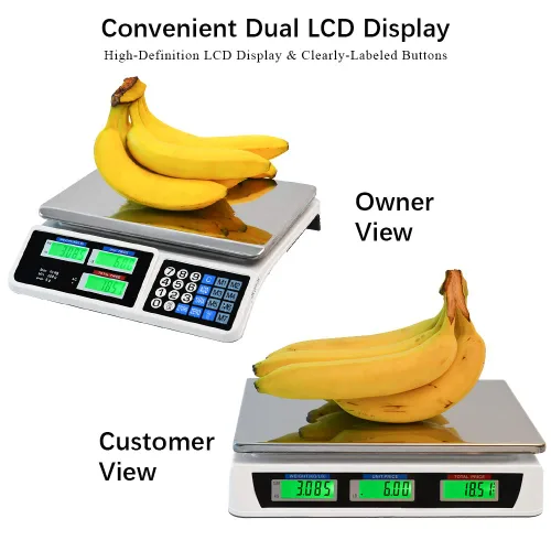 Vista 2 de Báscula digital de precio electrónico LCD digital comercial para carne