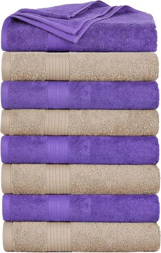Vista 23 de Ample Decor Juego de 12 toallas de baño de 600 GSM, 100% algodón, 4 toallas de baño, 4 toallas de mano, 4 paños de lavado, absorbentes y suaves