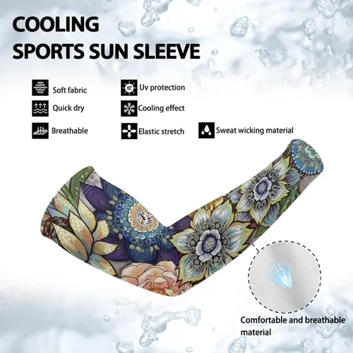 Vista 4 de Youngerbaby Funda deportiva con estampado de leopardo para brazos protección solar cubierta de tatuaje