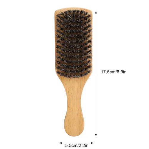 Vista 5 de Cepillo de barba de madera para bigote,Cepillo de barba de doble cara,Cepillo profesional para barba Brochas de afeitadoAccesorios de afeitado