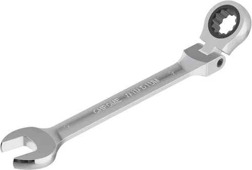 Vista 24 de Llave combinada de trinquete de cabeza flexible de 0.236 in, métrica, 72 dientes, caja de trinquete de 12 puntos, herramientas de llave de extremo