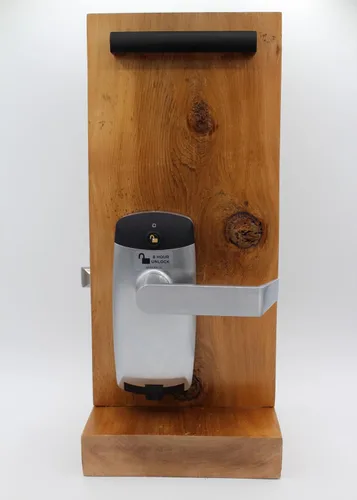 Vista 9 de Cerradura de puerta con palanca comercial RFID, aplicación de sistema de control de acceso, incluye 2 tarjetas NFC (mano izquierda)