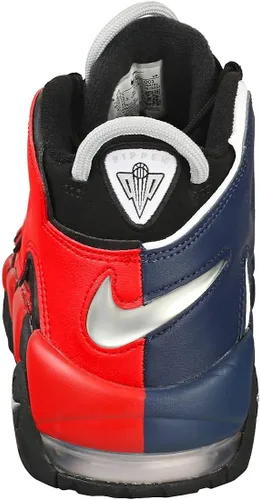 Vista 4 de Nike Air More Uptempo tenis de piel blancasnegras para hombre
