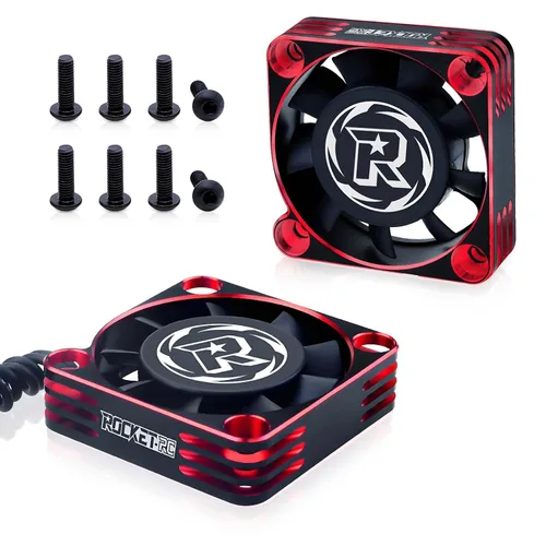 Vista 12 de Paquete de 2 ventiladores de refrigeración de motor RC de 1.575 pulgadas, ventilador de enfriamiento ESC de 16000RPM para camión 1/10 1/8 RC