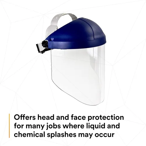 Vista 3 de 3M H8A Combinación de Arnés de Cabeza con Trinquete y Visera Protector Facial Transparente, Sistema Completo de Seguridad de Arnés de Cabeza