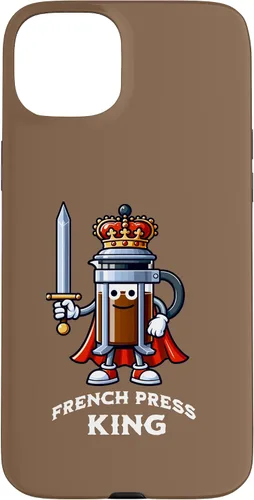 Vista 9 de Carcasa divertida para iPhone 16 The French Press King