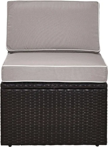 Vista 4 de Crosley Furniture Palm Harbor - Silla seccional para exteriores sin brazos, sillas de mimbre para patio, porche, terraza, patio trasero