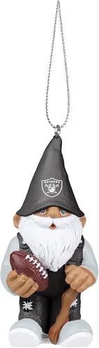 Vista 4 de FOCO - Adorno colgante de resina de gnomo de 3.5" con licencia oficial de la NFL para árbol de Navidad, equipo de los Detroit Lions
