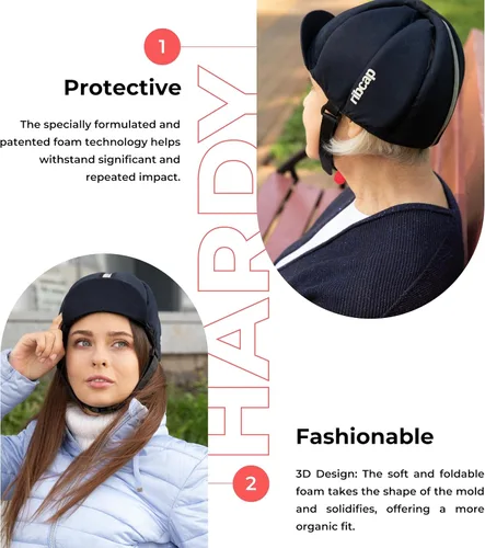 Vista 2 de Ribcap Hardy Medical Grade Protective Helmet Soft Hat for Epilepsy Protective Helmet for Seizures