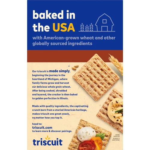 Vista 16 de Triscuit galletas de trigo integral de grano entero con sabor a ajo tostado, 6 cajas de 8.5 onzas cada una