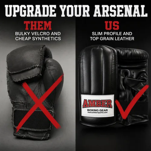 Vista 5 de Extreme Boxing Bag Gloves Premium Quality Leather, Enhanced Protection, Comfort Fit, Versatile Use, Professional-Grade Performance