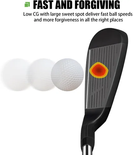 Vista 3 de MAZEL WM-X1/2 Hierros individuales para palos de golf para hombres 1,2,3,4,5,6,7,8,9, Pitching Wedge, Approach Wedge, Sand Wedge con ejes