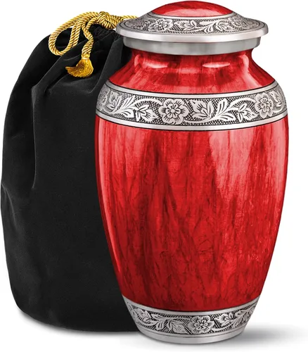 Vista 11 de Urna Negra de Acuarela para Cenizas de Adulto Masculino – Grandes Urnas de Cremación para Cenizas Humanas – Urna Funeraria Conmemorativa