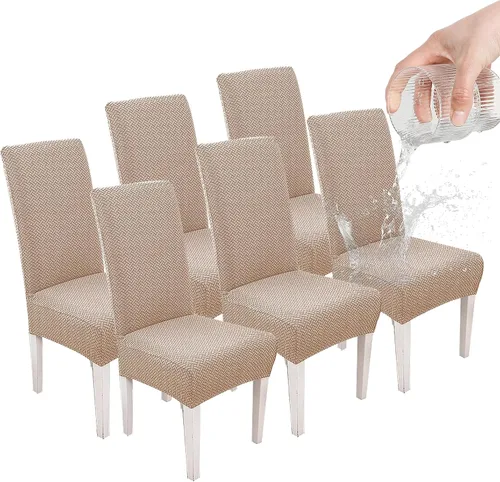 Vista 20 de Parsons - Funda para silla de comedor, funda desmontable para silla de sofá, funda retráctil (2, albaricoque)
