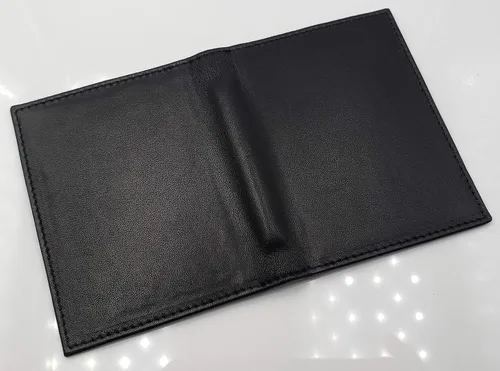 Vista 9 de AG Wallets Soporte de licencia plegable de cuero para 2 identificaciones, Negro -, Tarjetero e identificación
