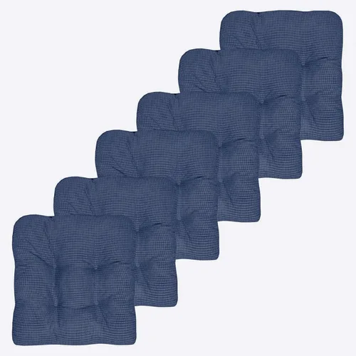 Vista 37 de Sweet Home Collection - Cojín de espuma de memoria triturada para silla premium, con capitoné, parte trasera de goma antideslizante con micropuntos