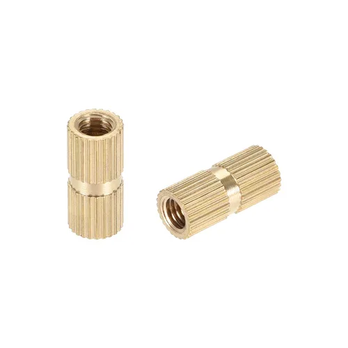 Vista 6 de uxcell Tuercas de inserción moleteadas, 30 piezas M5 x 0.031 in rosca hembra latón roscado inserción tuerca de incrustación para impresora 3D