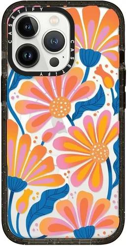 Vista 21 de CASETiFY Impact - Funda para iPhone 13 [protección contra caídas de 6.6 pies/compatible con Magsafe] Black Kingsnake, color negro transparente