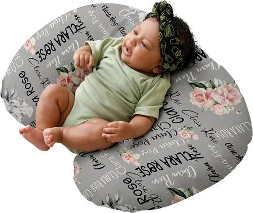 Vista 18 de Dyoart Funda de almohada de lactancia para bebé, fundas de lactancia con nombre personalizado, suave, funda de almohada de lactancia materna