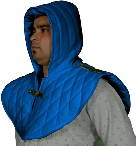 Vista 2 de THE MEDIEVALS Gambeson - Capucha de algodón con armadura de disfraz Coller SCA