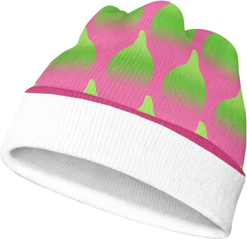 Vista 21 de AmzPrint Gorro térmico de invierno con estampado de lunares blancos y fresas rosadas, talla única