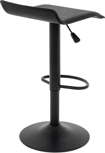 Vista 10 de Vogue Furniture Direct - Juego de 2 taburetes de bar ajustables, taburetes de bar giratorios de cuero sintético con elevación, silla de bar sin