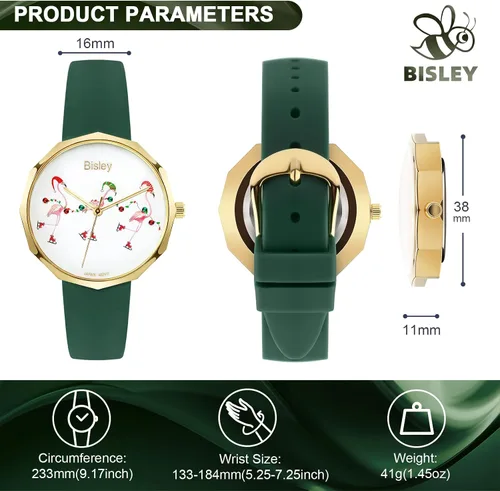 Vista 3 de Relojes de cuarzo para mujer, esfera de conchas de nácar con correa de silicona suave, reloj de pulsera pequeño con caja de regalo