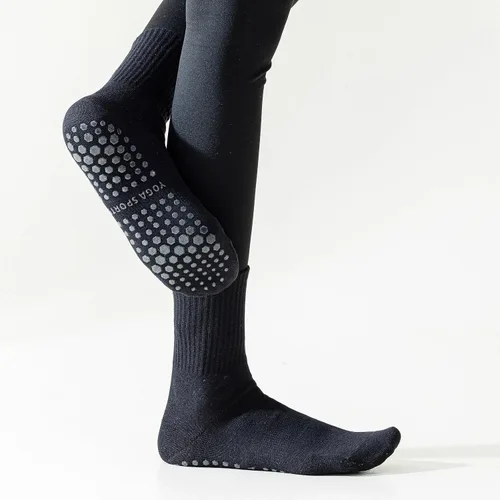 Vista 4 de YFUNNLE Calcetines antideslizantes para yoga y pilates para mujer (3 pares), calcetines antideslizantes para yoga, hospital, pilates, barre Home