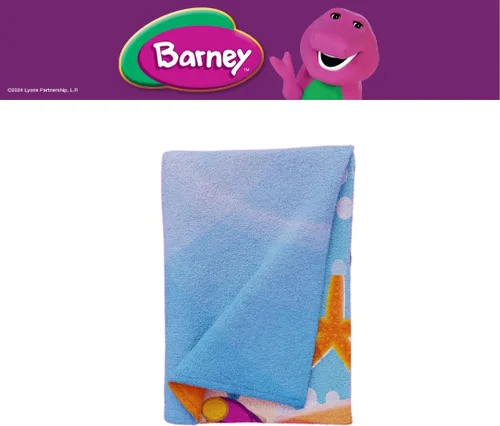Vista 4 de Barney Classic - Toalla de baño de algodón súper suave para niños, 58 x 28 pulgadas, (producto oficial con licencia) Franco