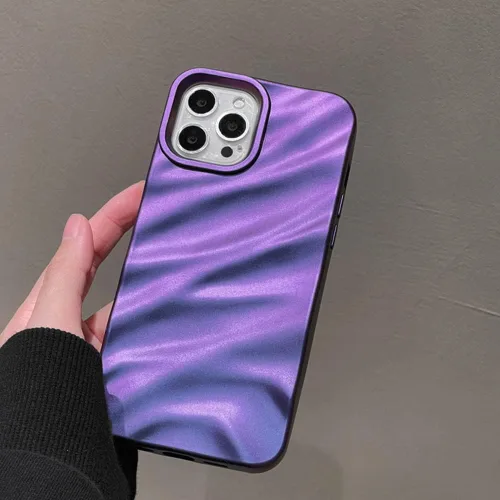 Vista 81 de QLTYPRI Funda compatible con iPhone 11, bonita funda con patrón de ondas de agua para niñas y mujeres, delgada, satinada, brillante, suave, de Beige