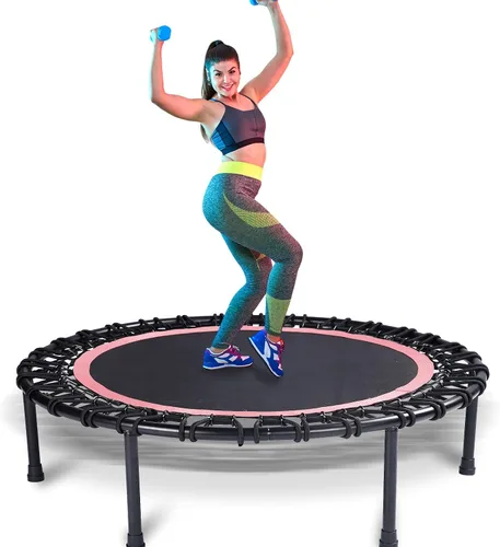 Vista 13 de 40" Mini Trampoline for Adults, Fitness Rebounder with Elastic Bands, Indoor Exercise Trampoline, Low Impact Workout Equipment for Home Gym, Cardio