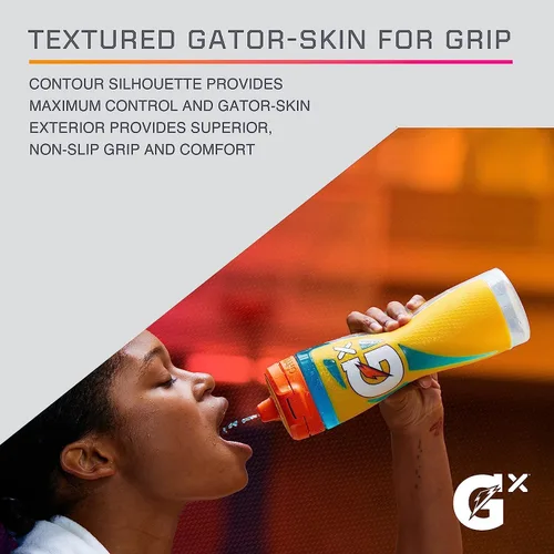Vista 7 de Gatorade Gx NFL - Botellas antideslizantes para apretar, 30 onzas líquidas, sistema de hidratación Gx