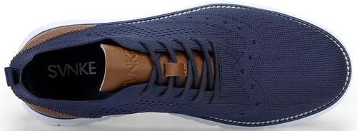 Vista 5 de SVNKE Zapatos Oxford de vestir casuales para hombre, transpirables, de punto, para ocio, moda, ligeros, cómodos, zapatos para caminar
