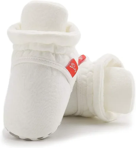 Vista 32 de Sawimlgy - Botines de algodón antideslizantes para recién nacido, con agarre, para cuna o para el invierno