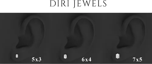 Vista 4 de Aretes de moissanita 05 quilates 2 quilates color D claridad VVS1 diamante cultivado en laboratorio moissanita chapado en oro blanco de 14 quilates