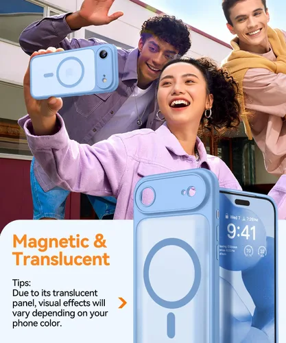 Vista 79 de CANSHN Funda magnética compatible con iPhone Air (6.5 pulgadas), mejorada [protección completa de la cámara] [compatible con Magsafe]