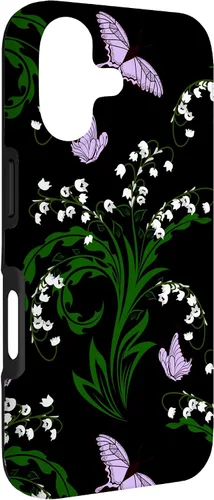 Vista 3 de Lily of The Valley and Butterflies Vintage Cottage Garden Case for iPhone 17