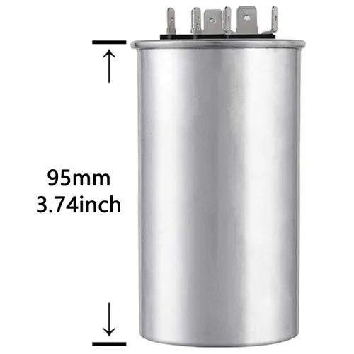 Vista 3 de BOJACK 55+15 uF 55/15 MFD ±5% 250V CBB65B Condensador de arranque circular de doble ejecución para funcionamiento del motor de CA o arranque