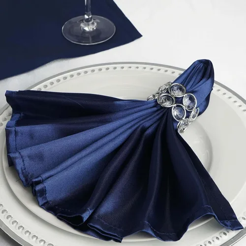 Vista 21 de Efavormart - Servilletas de lino de satén de terracota de 20 x 20 pulgadas para decoración de bodas, cumpleaños, restaurantes, fiestas, 25