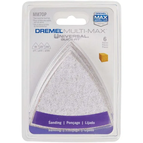 Vista 4 de Dremel Accesorio para herramientas Osciallting, hojas de lijado de pintura, paquete de 6