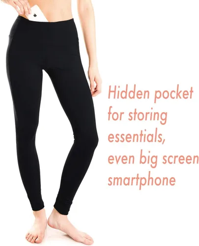 Vista 4 de Yogipace Petite - Leggings de yoga de cintura alta de 23"25" para mujer, hasta el tobillo, pantalones de yoga Acitve