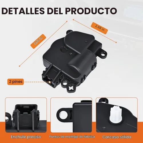 Vista 3 de 604-029 Actuador de puerta de aire HVAC, palancas de puerta mezcladora del calentador Compatible con Chrysler 200 Dodge Durango Journey Jeep Compass